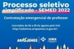Prefeitura de Ariquemes abre processo seletivo para contrata&ccedil;&atilde;o emergencial de professores