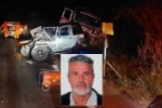 Professor morre ap&oacute;s colis&atilde;o de Jeep contra carreta na BR 364