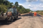 DER realiza manuten&ccedil;&atilde;o na rodovia&ndash;257, entre Ariquemes e o Distrito do 5&ordm; BEC