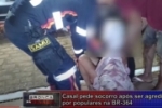 Casal sangrando pedem socorro ap&oacute;s serem agredidos no Marechal Rondon &ndash; V&iacute;deo