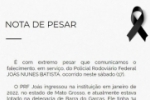 Nota de pesar pelo falecimento de Jo&aacute;s Nunes Batista