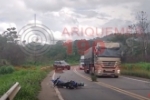 ARIQUEMES: Motociclista morre em colis&atilde;o com carreta na BR 364