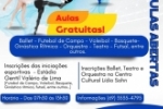 A Funda&ccedil;&atilde;o de Cultura, Esporte e Turismo &ndash; FUNCET, abre inscri&ccedil;&otilde;es para matr&iacute;culas para novos alunos, em diversas modalidades esportivas, al&eacute;m de teatro e orquestra