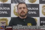 Acusado de homic&iacute;dio preso pela Policia Civil j&aacute; tem passagens &ndash; Vitima foi executada, corpo enrolado em uma lona e desovado na R0 257 &ndash; V&iacute;deo