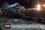 Caminhonete fica destru&iacute;da ap&oacute;s Condutor de caminhonete colis&atilde;o contra caminh&atilde;o na BR 421 &ndash; V&iacute;deo