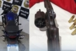 PMRO apreende adolescente com arma de fogo e recupera motocicleta em Ariquemes
