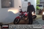 PM recupera motocicleta com restri&ccedil;&atilde;o de roubo e suspeito &eacute; detido no Setor 02 &ndash; V&iacute;deo