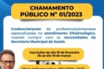 SEMSAU abre Chamamento P&uacute;blico para contrata&ccedil;&atilde;o de Oftalmologistas.