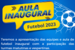 Vem a&iacute;, a aula Inaugural da escolinha de futebol da Funda&ccedil;&atilde;o de Cultura, Esporte e Turismo &ndash; FUNCET