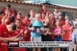 Jogadores do Real Ariquemes visitam f&atilde; de 75 anos de idade no Coqueiral &ndash; V&Iacute;DEO