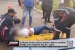 Colis&atilde;o entre duas motos deixa mulher ferida em retorno da Av Jaru