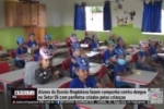 Alunos da Escola Magdalena fazem campanha contra dengue no Setor 09 com panfletos criados