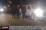 Assaltantes s&atilde;o detidos pela PM no Setor 06 ap&oacute;s realizarem roubo em pista de caminhada &ndash; V&iacute;deo