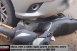 Idosa vem a &oacute;bito ap&oacute;s grave acidente entre motoneta e caminhonete na BR&ndash;364 em Ariquemes &ndash; V&iacute;deo