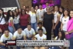 Alunos da Escola Professora Quit&eacute;ria de Oliveira da Silva visitam o est&uacute;dio do Canal 35 &ndash; V&Iacute;DEO