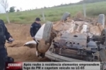 Ap&oacute;s roubo &agrave; resid&ecirc;ncia elementos empreendem fuga da PM e capotam ve&iacute;culo na LC&ndash;65 &ndash; V&iacute;deo