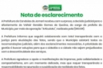 NOTA DE ESCLARECIMENTO &ndash; Prefeito de Candeias do JAMARI RO