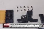 Condutor de caminhonete &eacute; preso em flagrante por Porte Ilegal de Arma em abordagem da PM no Setor 02 &ndash; V&Iacute;DEO