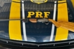 PIMENTA BUENO: PRF apreende arma de fogo e diversas muni&ccedil;&otilde;es