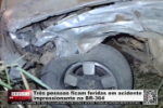 Tr&ecirc;s pessoas ficam feridas em acidente impressionante na BR&ndash;364 &ndash; V&iacute;deo 