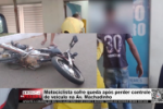 Motociclista sofre queda ap&oacute;s perder controle de ve&iacute;culo na Av. Machadinho &ndash; V&iacute;deo 