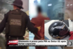 Elemento &eacute; preso pela PM no Setor 02 ap&oacute;s furtar capacete &ndash; V&iacute;deo
