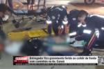 Entregador fica gravemente ferido ao colidir de frente com caminh&atilde;o na Av. Cana&atilde; &ndash; V&iacute;deo