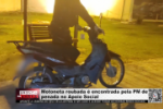 Motoneta roubada &eacute; encontrada pela PM depenada no Apoio Social &ndash; V&iacute;deo