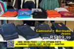Combo pra presentear o papai camiseta + Bermuda Jeans por R$ 89,99 &eacute; s&oacute; na Mega Modas!