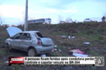 4 pessoas ficam feridas ap&oacute;s condutora perder controle e capotar ve&iacute;culo na BR&ndash;364 &ndash; V&iacute;deo