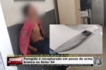 Foragido &eacute; recapturado em posse de arma branca no Setor 04 &ndash; Elemento tem envolvimento com Furto de arma de Policial Civil &ndash; V&iacute;deo