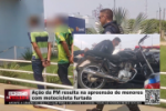 A&ccedil;&atilde;o da PM resulta na apreens&atilde;o de menores com motocicleta furtada &ndash; V&iacute;deo
