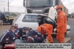 Condutor fica preso em ferragens ap&oacute;s carro ser atingido por carreta na BR&ndash; 364 no Bairro Marechal em Ariquemes &ndash; V&iacute;deo
