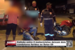 Colis&atilde;o entre 2 motocicletas deixam dois condutores feridos no Setor 09 &ndash; V&iacute;deo