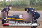 Motociclista fica ferido ap&oacute;s perder o controle da dire&ccedil;&atilde;o de motocicleta e cair na RO&ndash;257 &ndash; V&iacute;deo