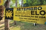 Prefeitura de Ariquemes realiza a&ccedil;&atilde;o alusiva &agrave; campanha Setembro Amarelo no Parque Bot&acirc;nico