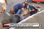 SAMU socorre tr&ecirc;s v&iacute;timas com fraturas na Av .Capit&atilde;o Silvio com Av. Candeias &ndash; V&iacute;deo