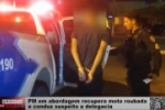 PM em abordagem recupera moto roubada e conduz suspeito &agrave; delegacia &ndash; V&iacute;deo