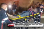 Motociclista &eacute; socorrido pelo SAMU ap&oacute;s colidir com carro no Setor BNH &ndash; V&iacute;deo