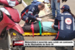 Motociclista &eacute; socorrido ap&oacute;s colidir em camionete na Av. Machadinho do Setor 06 &ndash; V&iacute;deo