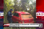 Carro roubado &eacute; encontrado abandonado na Linha C&ndash;75 &ndash; V&iacute;deo