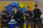 ARIQUEMES: CRIAN&Ccedil;A F&Atilde; DA PM RECEBE VISITA DE POLICIAIS EM SEU ANIVERS&Aacute;RIO