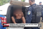 Suspeito de roubo a caminhonete &eacute; preso com arma e drogas pelo N&uacute;cleo de Intelig&ecirc;ncia da PM &ndash; V&iacute;deo