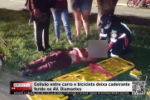 Colis&atilde;o entre carro e bicicleta deixa cadeirante ferido na Av. Diamantes &ndash; V&iacute;deo