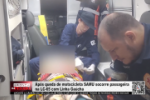 Após queda de motocicleta SAMU socorre passageira na LC 65 com Linha Gaúcha – Vídeo