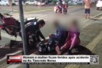 Homem e mulher ficam feridos ap&oacute;s acidente na Av. Tancredo Neves &ndash; V&iacute;deo