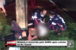 Homem &eacute; socorrido pelo SAMU ap&oacute;s colis&atilde;o na Av. Cana&atilde; &ndash; V&iacute;deo