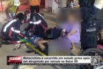 Motociclista &eacute; socorrido em estado grave ap&oacute;s ser atropelado por ve&iacute;culo no Setor 09 &ndash; V&iacute;deo