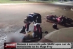 Homem &eacute; socorrido pelo SAMU ap&oacute;s cair de motocicleta na Av. Hugo Frey &ndash; V&iacute;deo