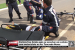 Ciclista fica ferida ap&oacute;s se envolver em colis&atilde;o com motocicleta na Av Tancredo Neves &ndash; V&iacute;deo